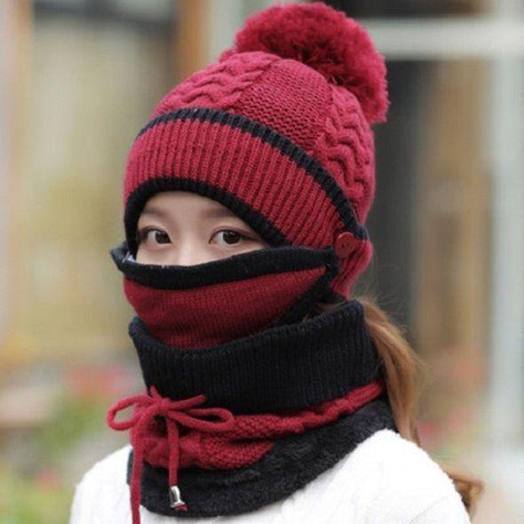 3PCS Women Winter Scarf Set