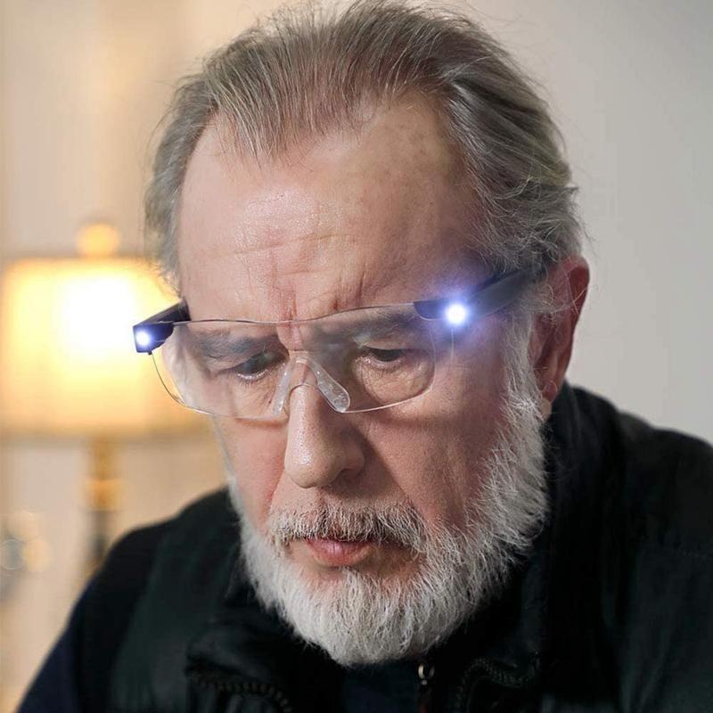 Eyeglasses with LED Light Magnifying Glasses