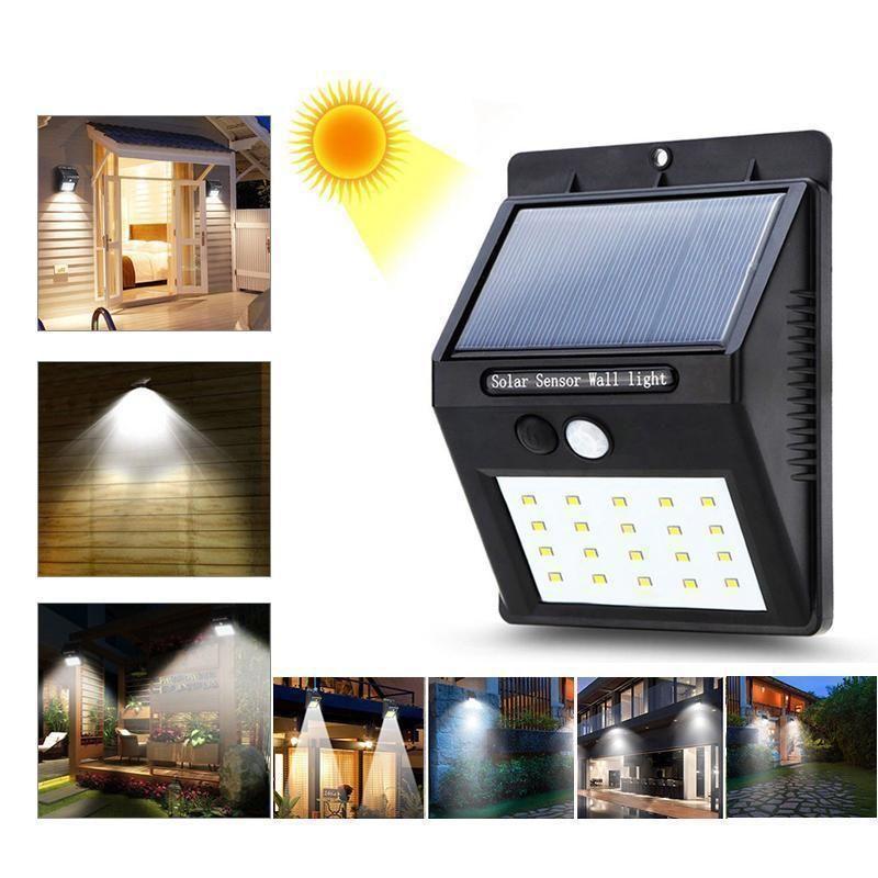20 LED Solar Lamps Outdoor, Super Bright Wall Lamp with Motion Sensor