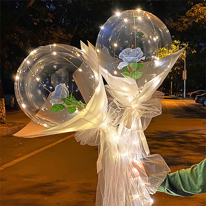 LED Luminous Balloon Rose Bouquet