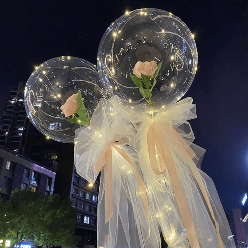 LED Luminous Balloon Rose Bouquet