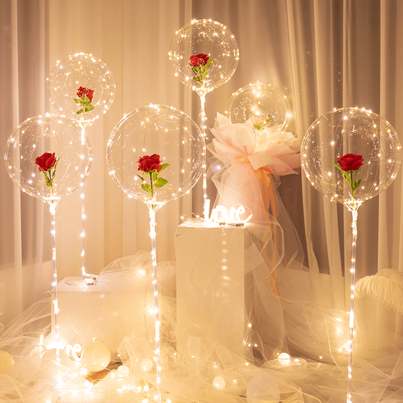 LED Luminous Balloon Rose Bouquet