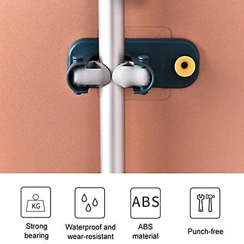 2 In 1 multifunctional broom holder