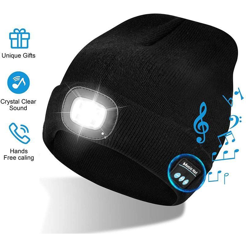 Upgraded Unisex Musical Bluetooth LED Beanie Hat