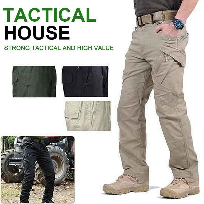 Men's waterproof tactical pants with pockets