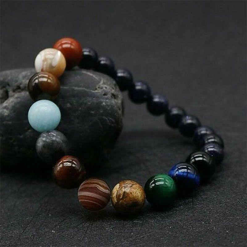 Natural Stone Solar System Bracelet