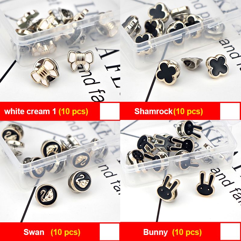 Metal craft replacement button pins, removable shirt buttons