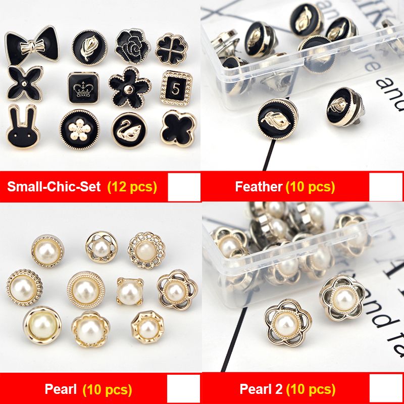 Metal craft replacement button pins, removable shirt buttons