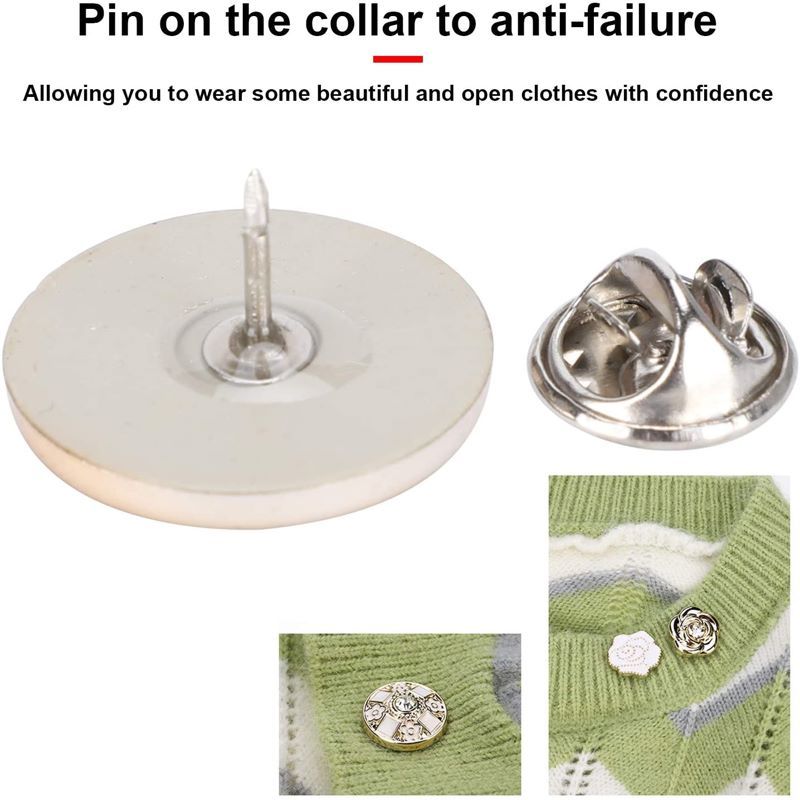 Metal craft replacement button pins, removable shirt buttons