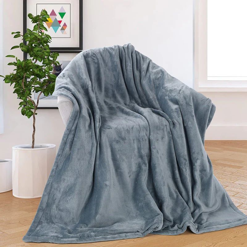 Electrically heated flannel blanket with USB charging