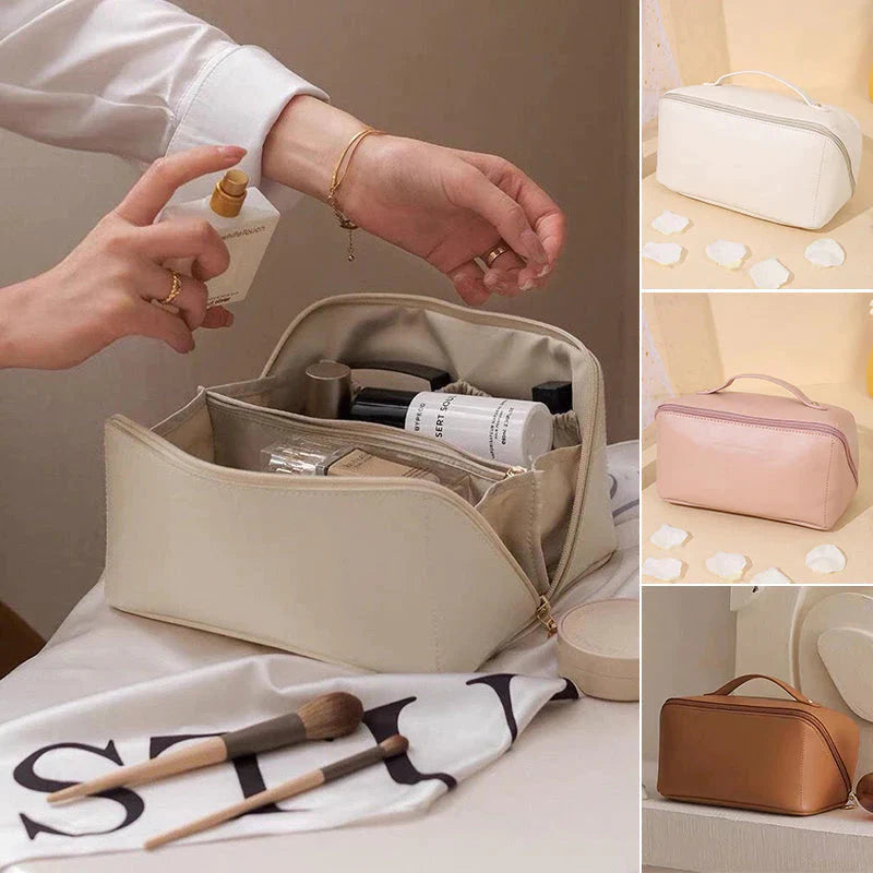 Large capacity makeup bag for travel