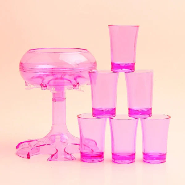 Dispenser and holder for 6 liqueur glasses