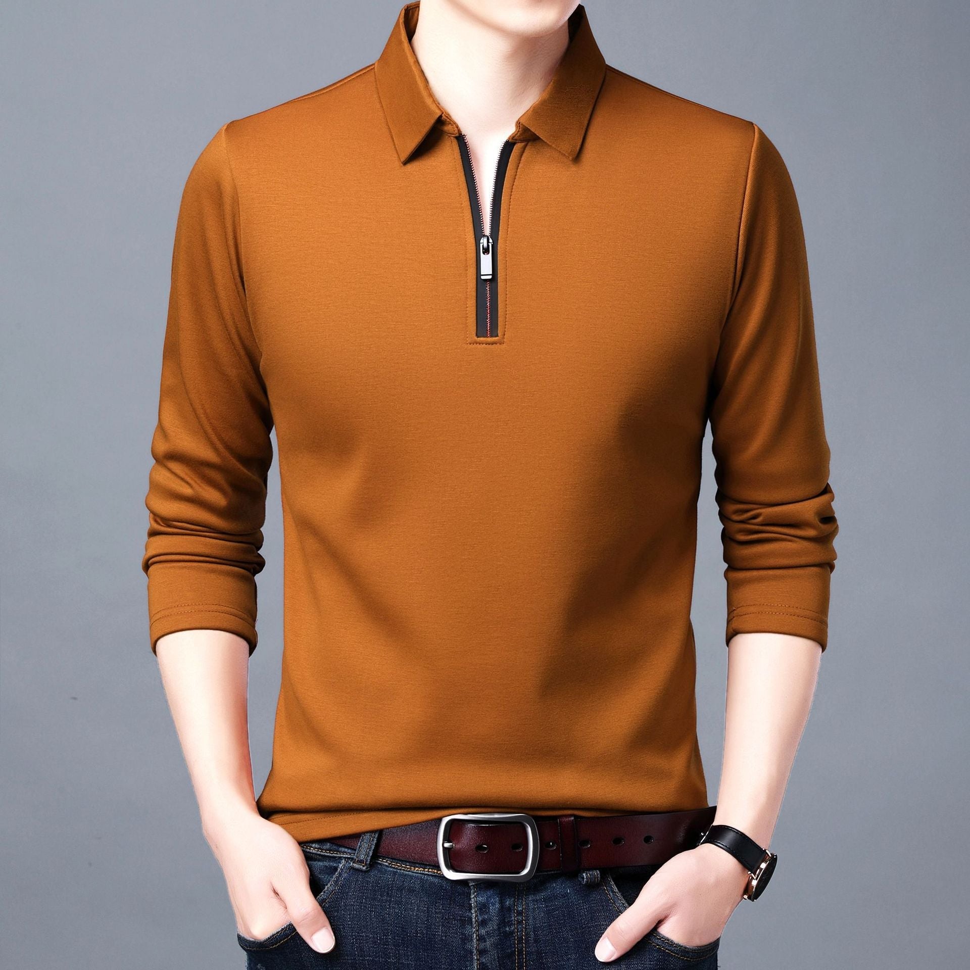 New Men's Long Sleeve POLO Shirts