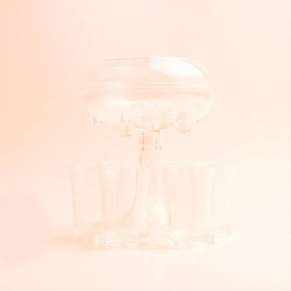 Dispenser and holder for 6 liqueur glasses