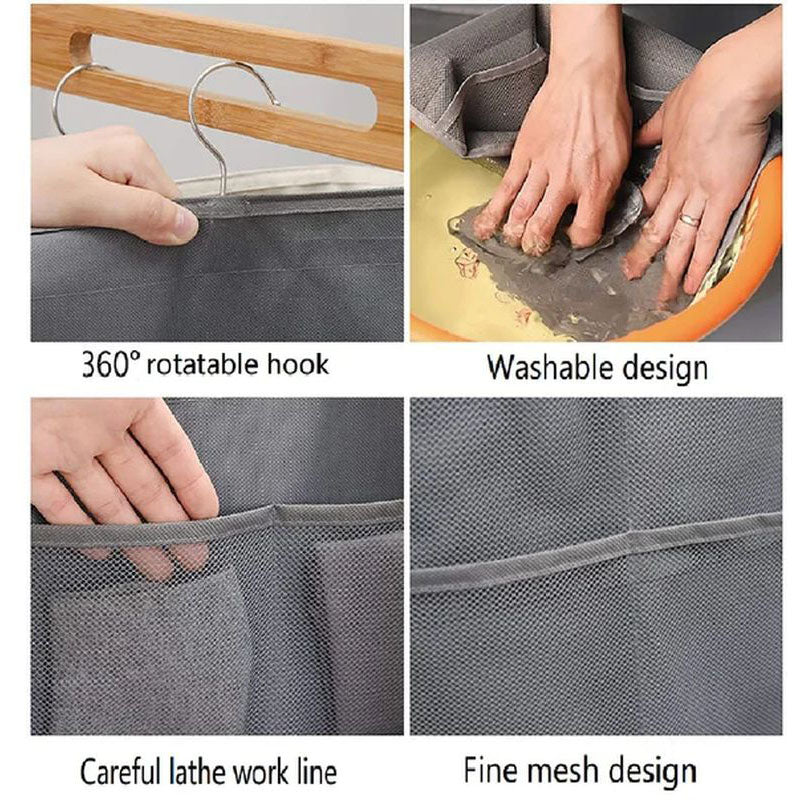 Dual Sided Wall Shelf Wardrobe Storage Bags