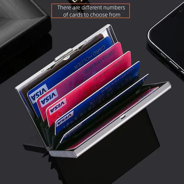 Ultra-thin anti-theft brush anti-demagnetization metal card case