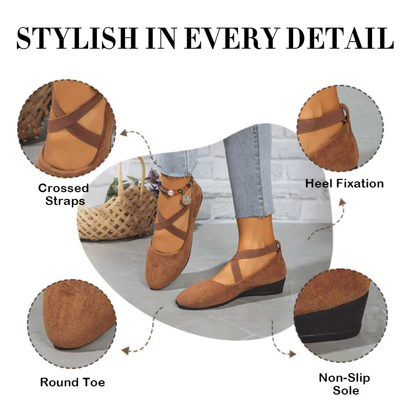 Women's pointed toe flat orthopedic shoes