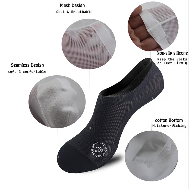 🔥Ultra-thin lining non-slip invisible socks