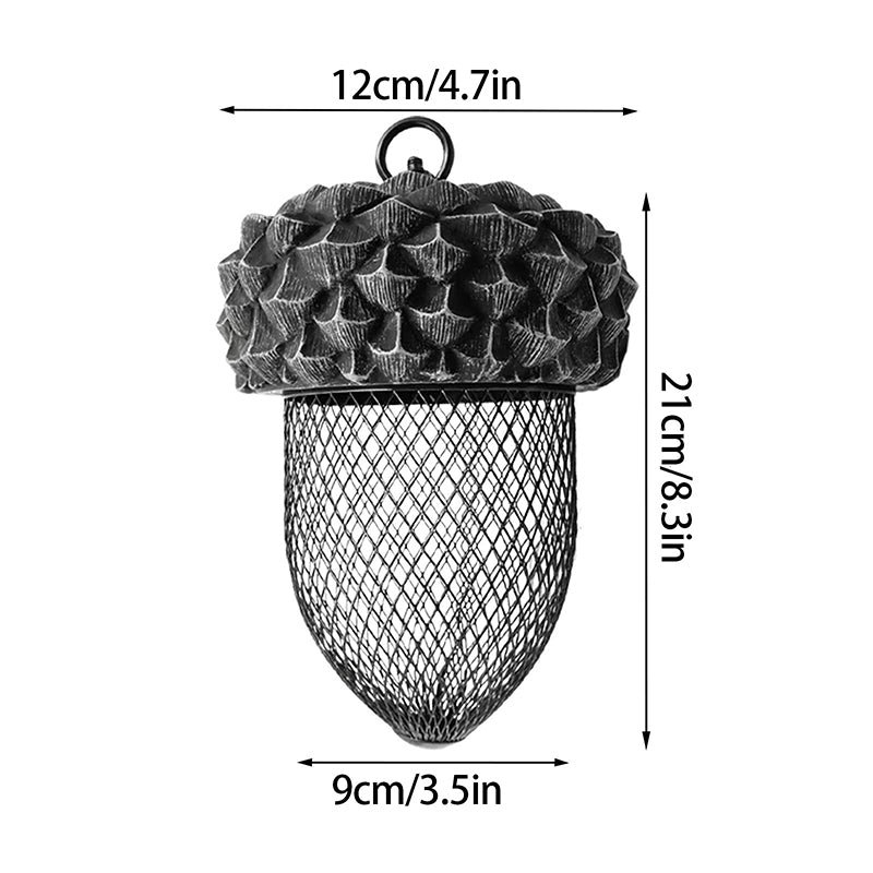 Hummingbird Acorn Wrought Iron Bird Feeder