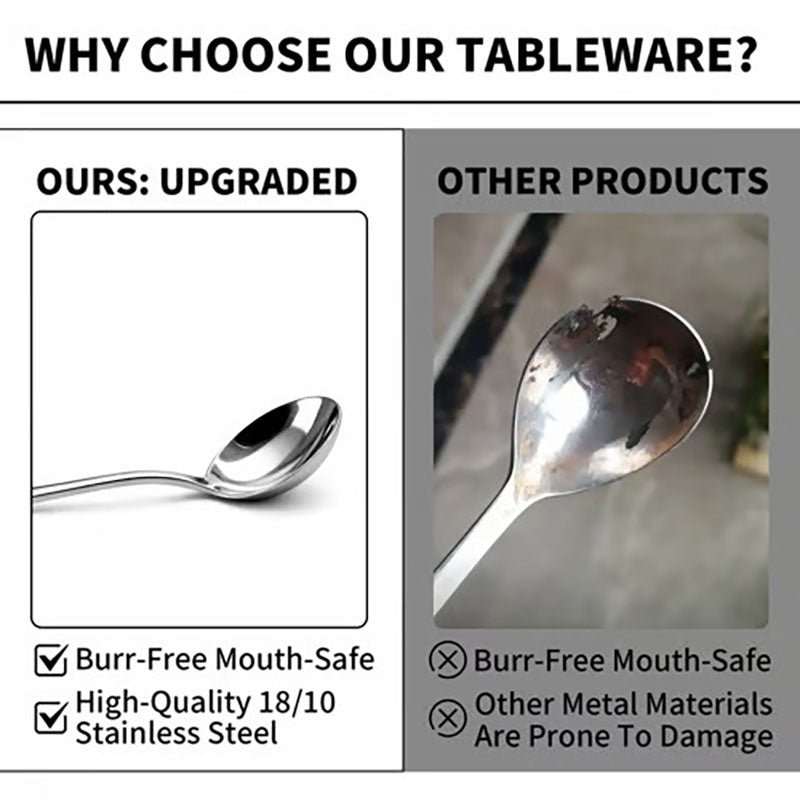 Stainless Steel Spoons (Pack of 4 or 6)