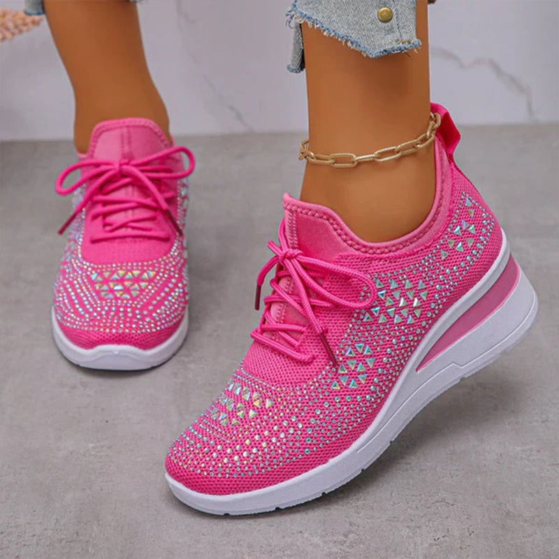 Rhinestone Women's Breathable Corrective Sports Shoes