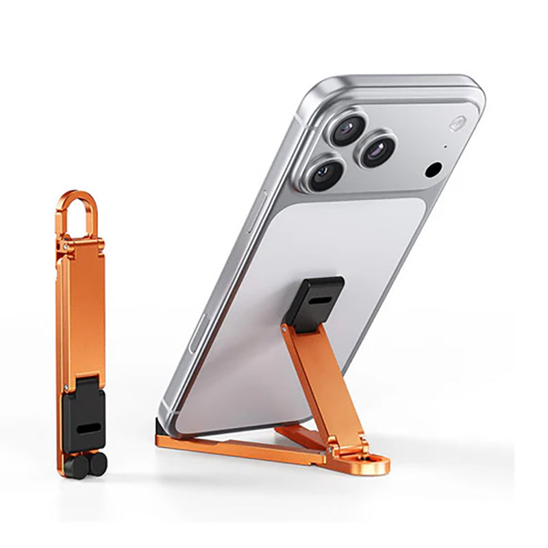 Mini Aluminum Alloy Phone Stand Keychain – Foldable Desktop Stand