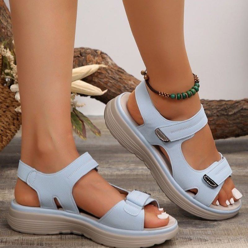Women's Wedge Sandals with Velcro Strap