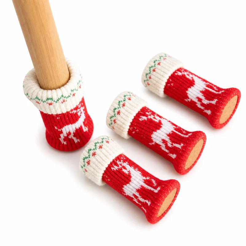 Knitted Felt Chair and Table Leg Pads
