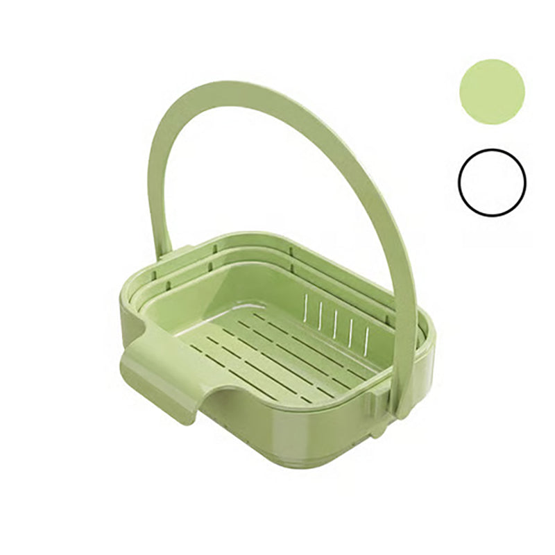 Hangable foldable telescopic drain basket