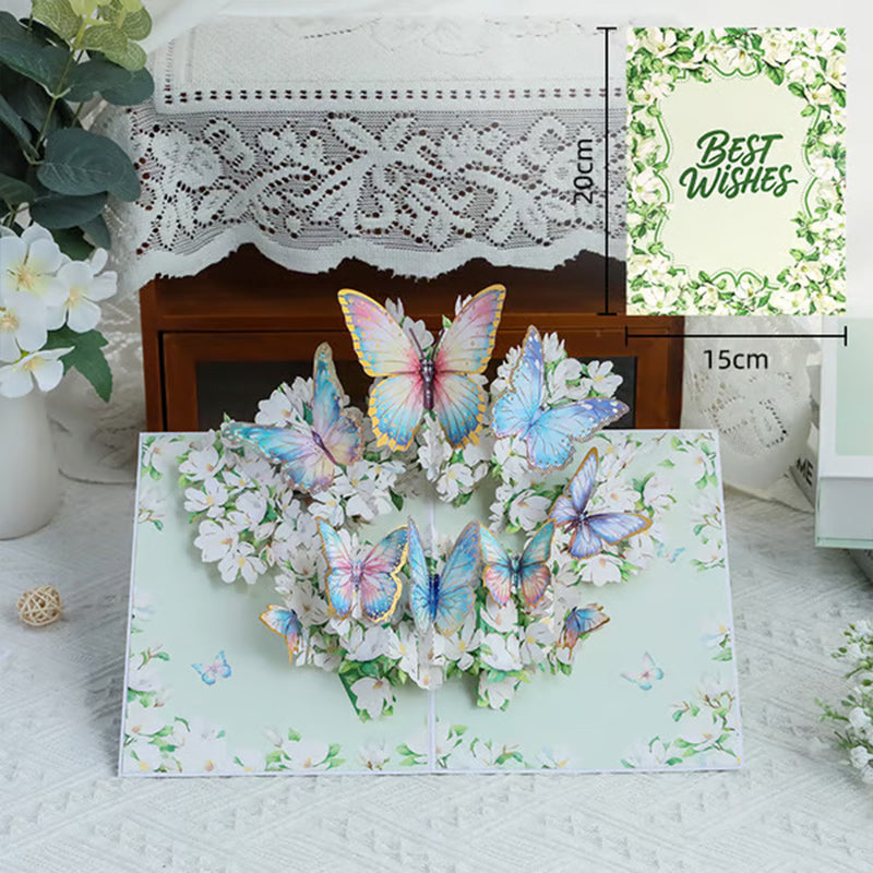3D pop-up flower greeting cards that never fade