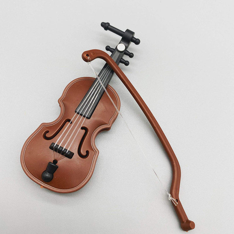 Mini Wooden Violin with Bow-Cute Decorative Piece