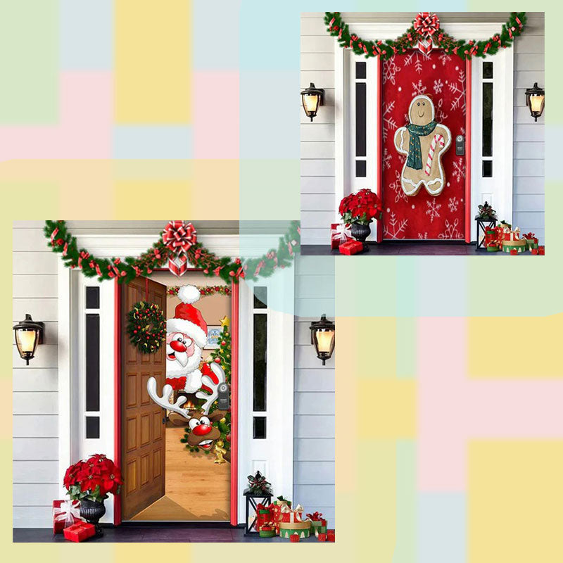 Christmas decoration door cover