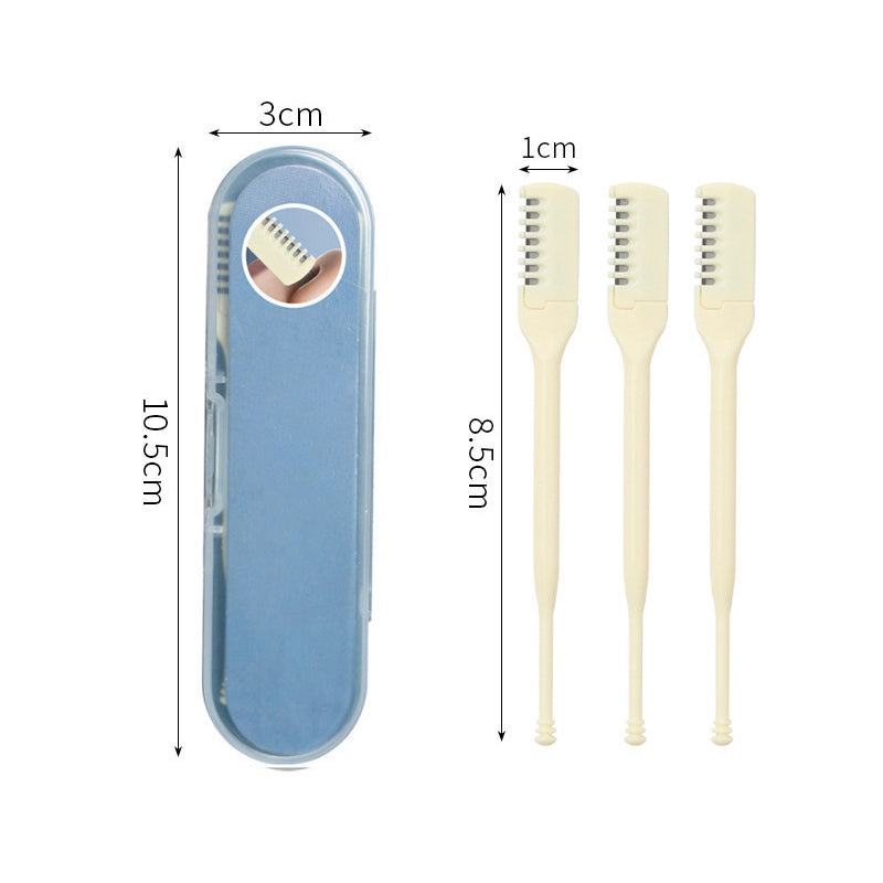 Portable double-headed razor for safe and manual nose hair cleaning