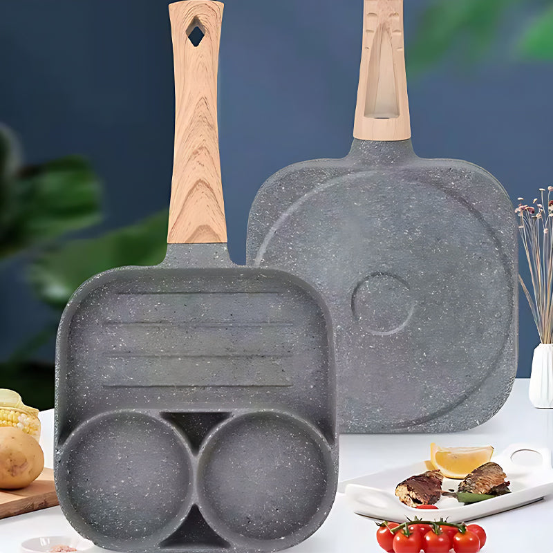 🍳Four-hole egg pan, breakfast omelette household frying pan non-stick pan🥚