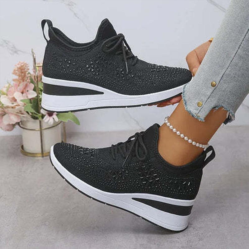 Rhinestone Women's Breathable Corrective Sports Shoes