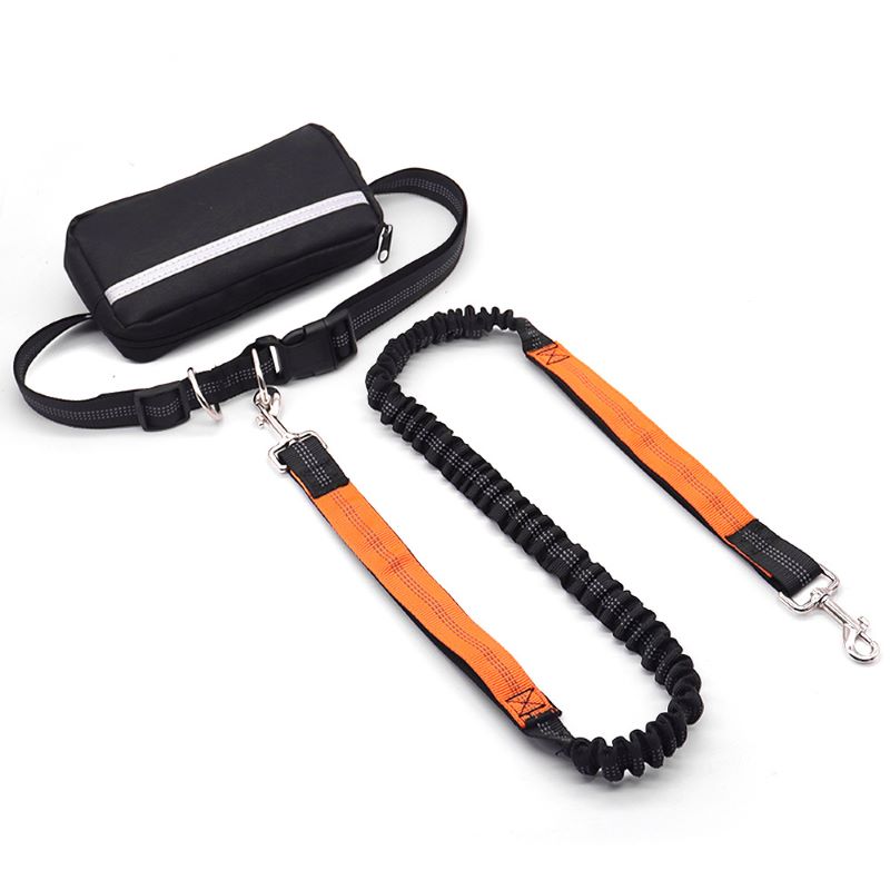 Hands Free Dog Leash with Zipper Bag