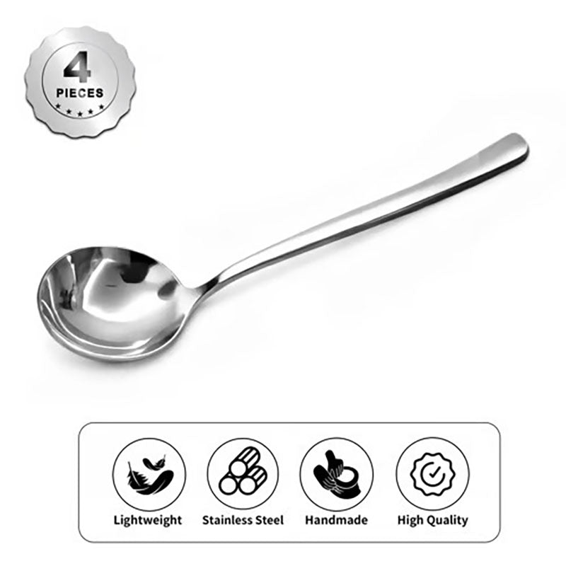 Stainless Steel Spoons (Pack of 4 or 6)