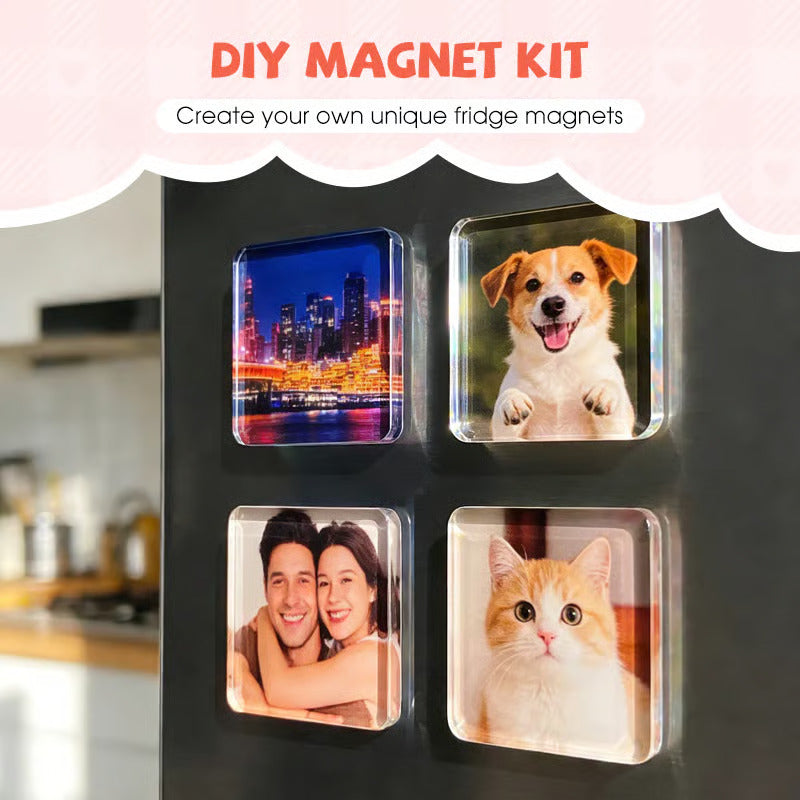 DIY Transparent Acrylic Refrigerator Magnets