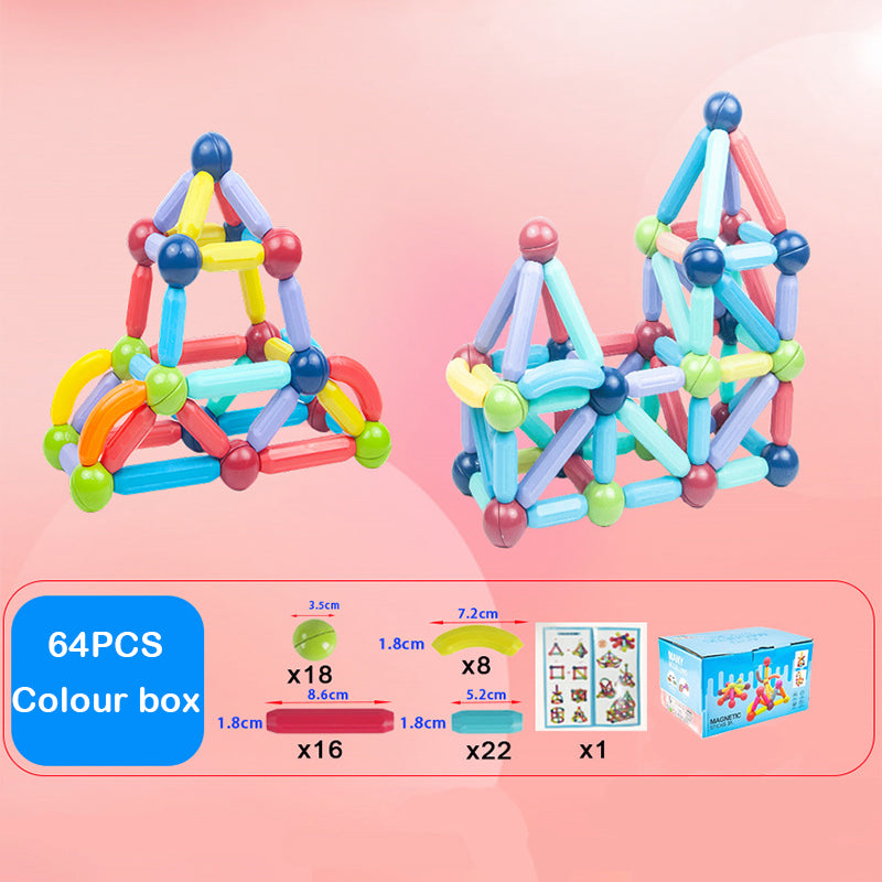 Magnetic stick building blocks, suitable for children's early development