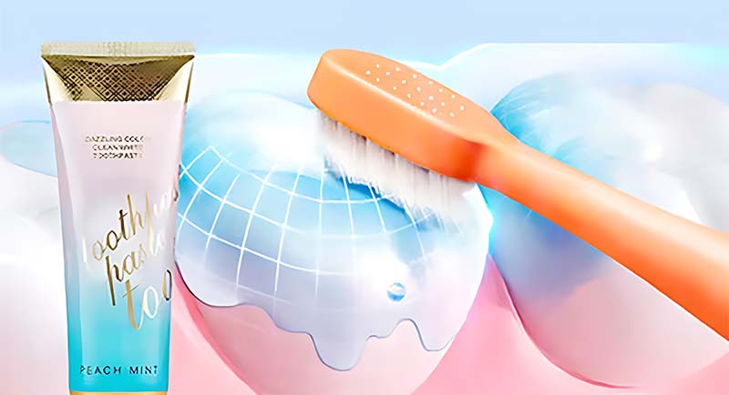 Colored whitening toothpaste