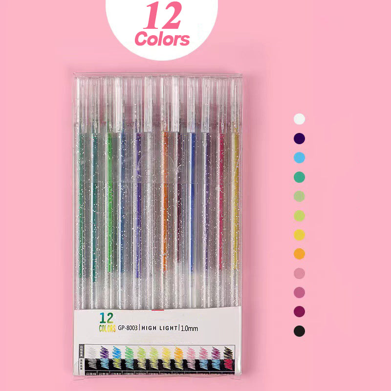 Glitter gel pen set