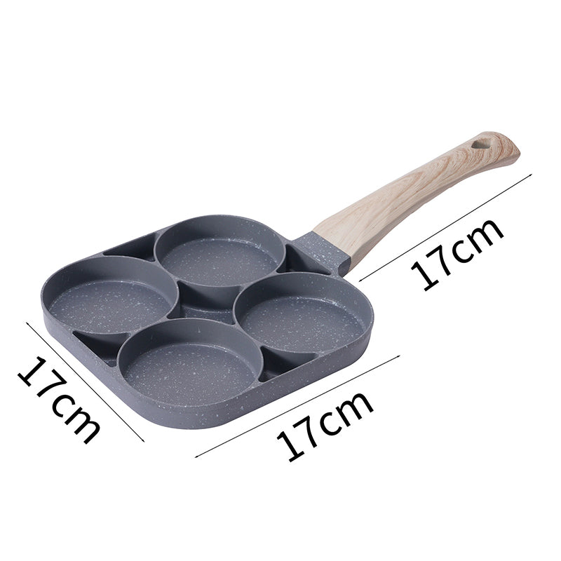 🍳Four-hole egg pan, breakfast omelette household frying pan non-stick pan🥚