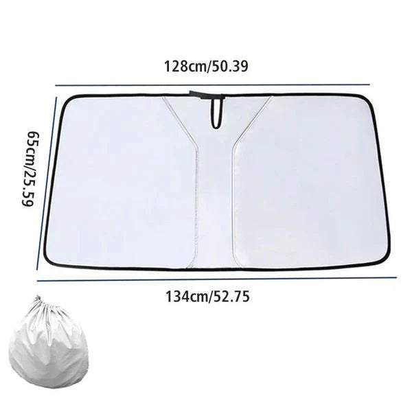 Foldable car windshield sunshade