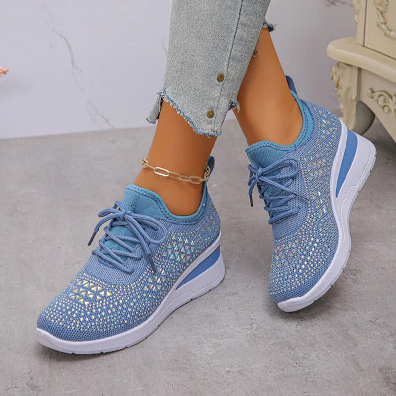 Rhinestone Women's Breathable Corrective Sports Shoes