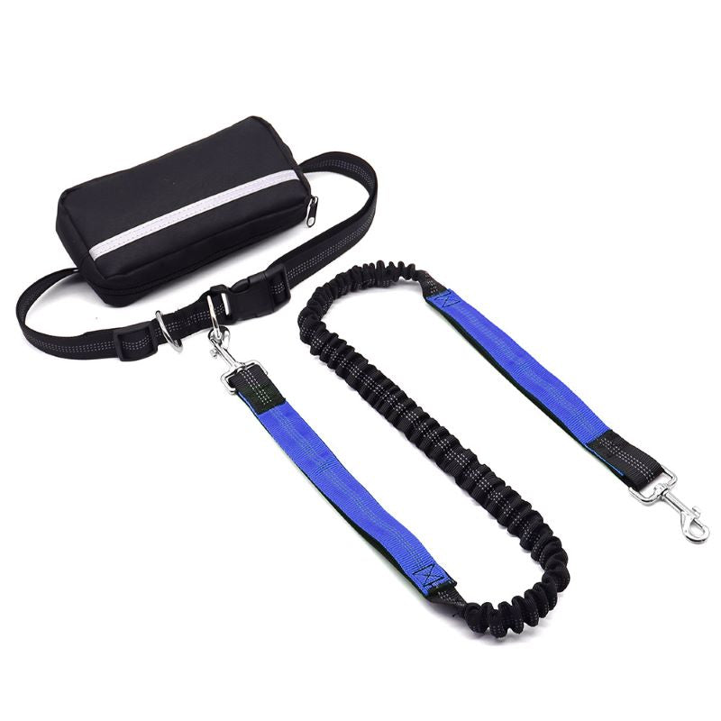 Hands Free Dog Leash with Zipper Bag