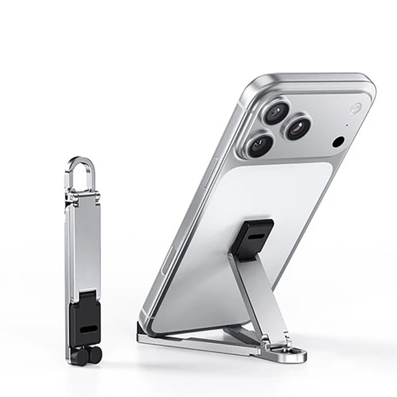 Mini Aluminum Alloy Phone Stand Keychain – Foldable Desktop Stand