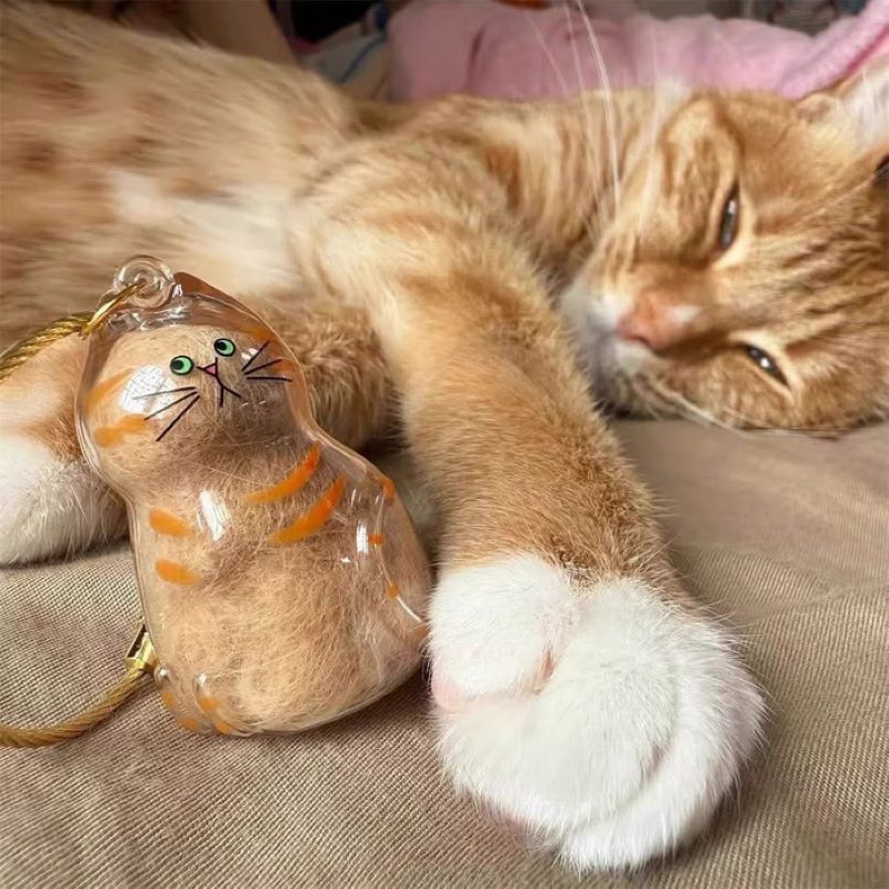 😽Cute cat fur souvenir pendant🎁