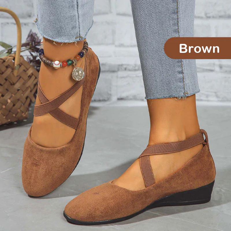 Women's pointed toe flat orthopedic shoes