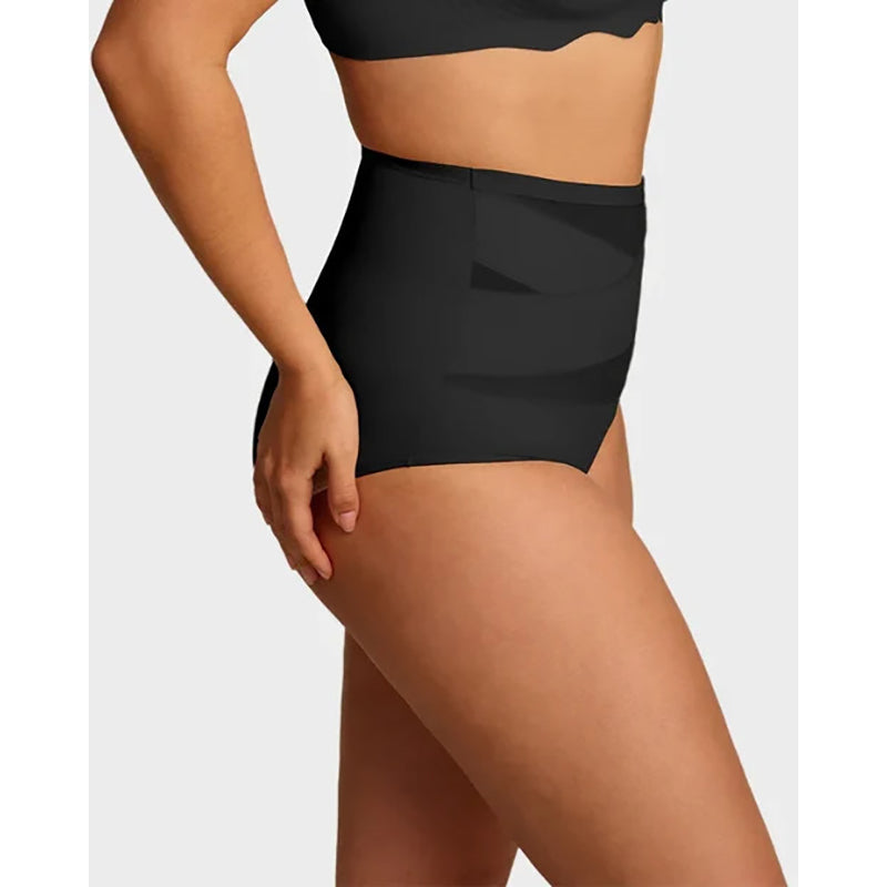 Plus-size high-waisted cross-over shaping underwear