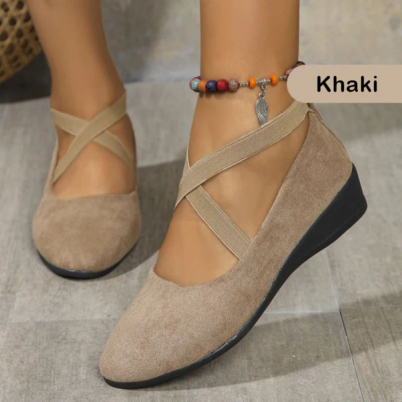 Women's pointed toe flat orthopedic shoes